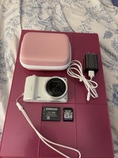 Samsung WB250F WI-FI-18x Zoom-14 MP WHITE Dig Camera-SD Card-Charger  Case-Mint