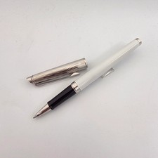 Waterman Hemisphere Deluxe White Wave Medium Roller Ball Pen (S0921290)