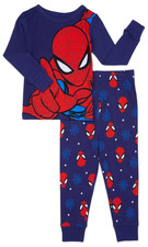 Character Toddler Pajama Set Sz 4T Spiderman Long Sleeve Shirt and Pants 2-Piece