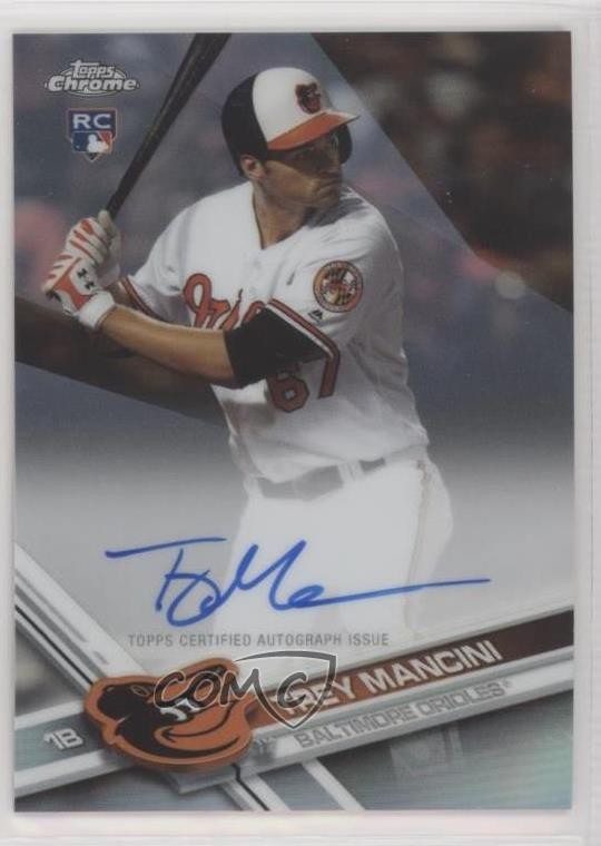2017 Topps Chrome Rookie Auto Refractor 107/499 Trey Mancini #RA-TM Auto 11ff