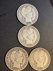 Item #1529 Barber Halves Set Of 4- 1911-P, 1912-P, 1915-S, 1915-D