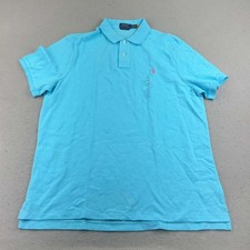 Polo Ralph Lauren Shirt Mens XL Blue Cotton Classic Fit Short Sleeves NWT
