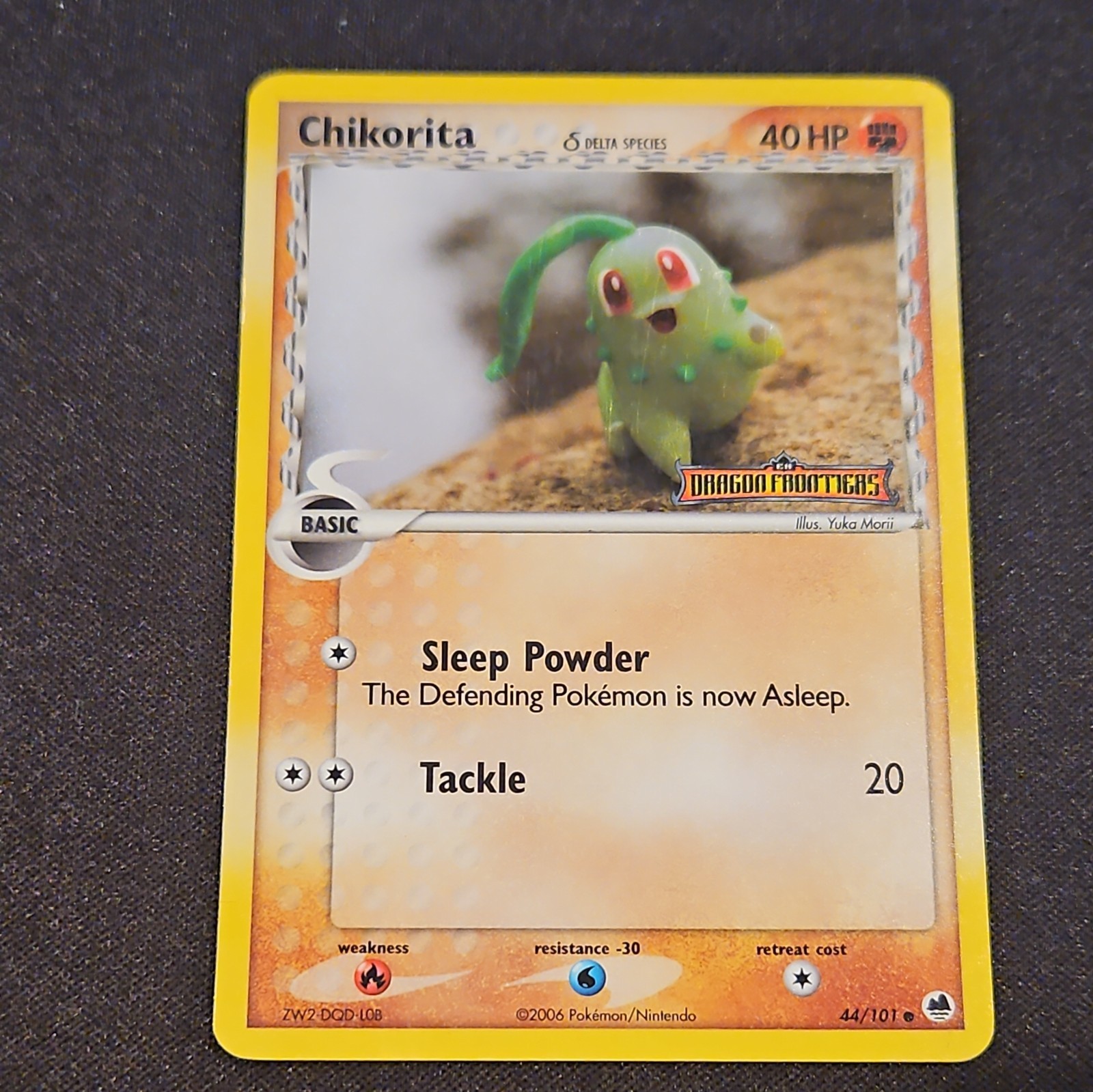 Chikorita (Delta Species) 44/101 ex Dragon Frontiers Reverse Holo pokemon card