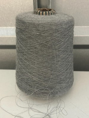 Spool Cone SOFT 2/60 COBWEB Peru BABY Alpaca Silk Yarn 1lb 2oz 510gr 4010 Grey E