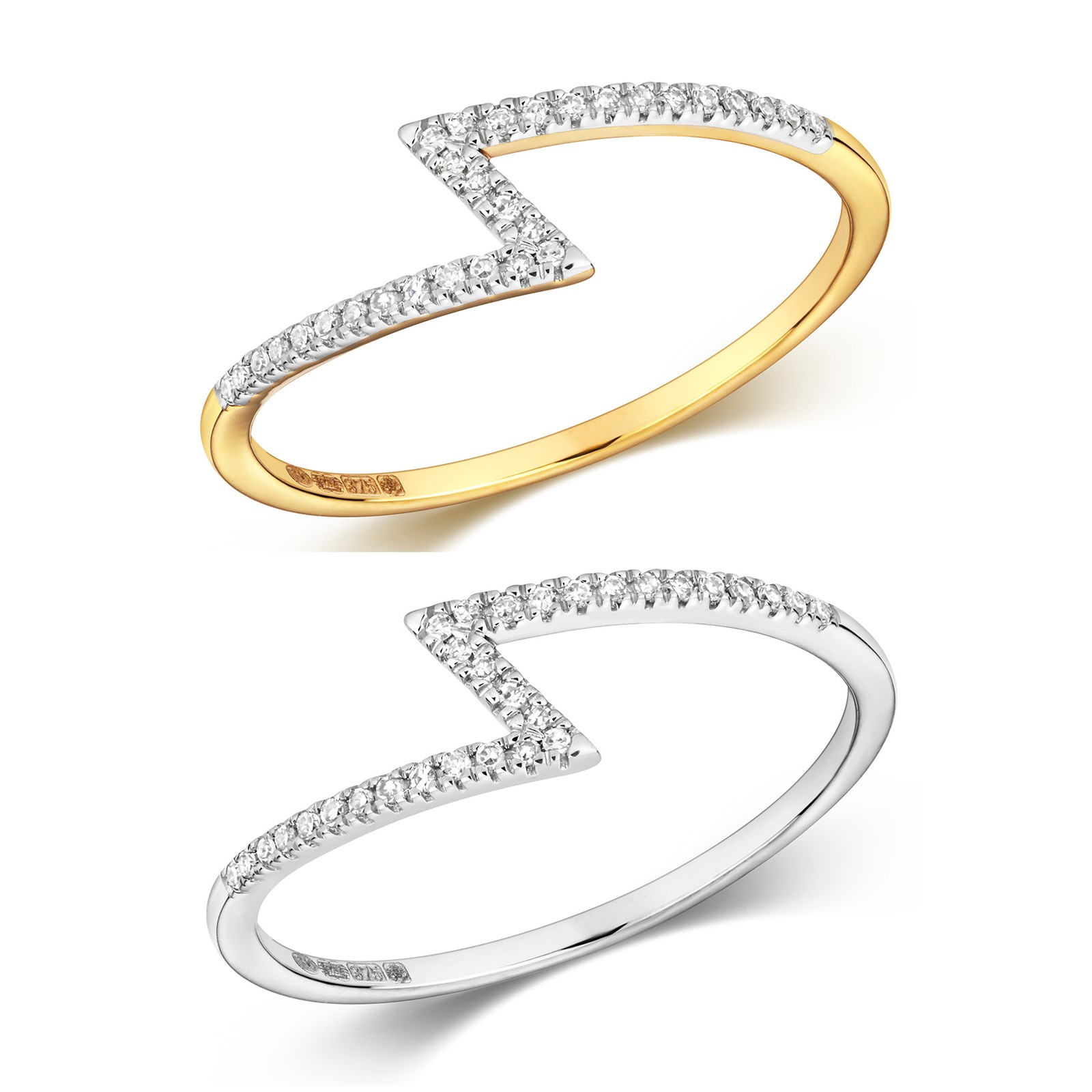 Bague femme or blanc et diamant 0.06 ct | Bijou hypoallergénique et durable