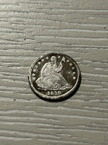 1839 Liberty Seated Half Dime.  Okay Condition.
