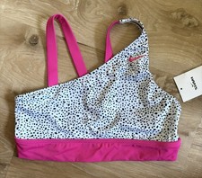 Nike Swim Youth Girls Bikini Top, Size Large, Pink/Black/White