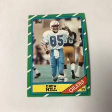 1986 Topps NFL Drew Hill Houston Oilers