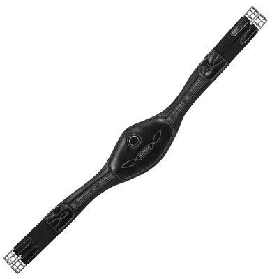 Acavallo Schwarz 140 cm Sattelgurt Langgurt Leather Passion Ergonomic