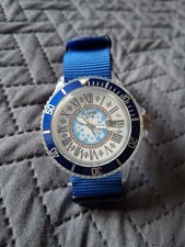 Capri Time By Pippo Perez Waterproof Canvas Strap Watch. Needs New Battery.