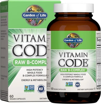 GARDEN OF LIFE, VITAMIN CODE RAW B-COMPLEX 60 Veg.Kapseln SUPER PREIS - Bild 1 von 4