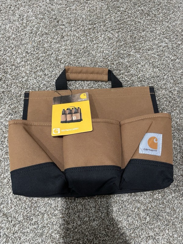 Carhartt Brown Six Pack Caddy - NEW Defender Canvas w 6 Exterior Pockets