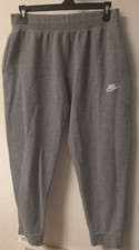 NIKE Boys Gray Club Fleece Drawstring Waist Pull-On Jogger Pants SZ XL