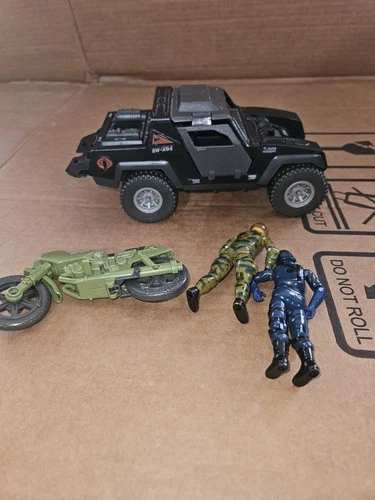 1984 Vintage Hasbro G.I. Joe Cobra Stinger Night Attack Jeep Lot NOT Complete
