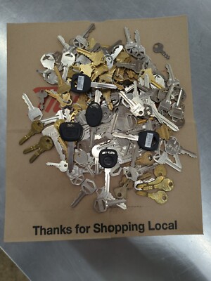1 - ONE POUND LOT OF USED CAR / HOUSE KEY - SOME UNCUT / CUT - Random Keys