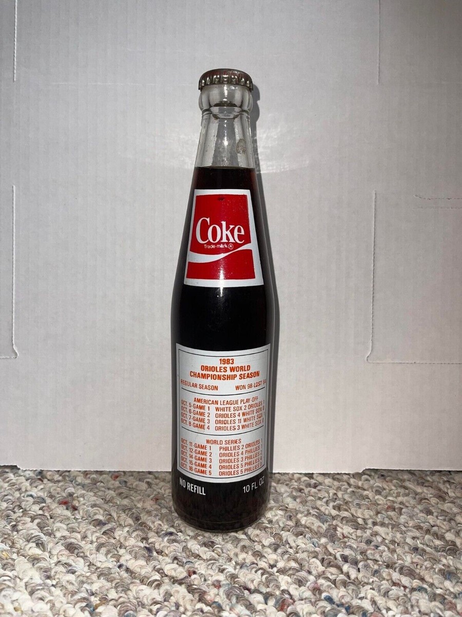 1983 Baltimore Orioles World Series Championship Coke Bottle Coca