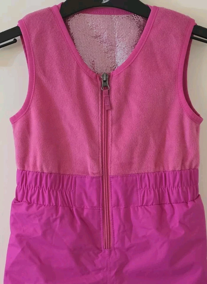 Columbia Niños Esquí Babero Pantalones Con Espacio Para Crecer Traje Buga Rosa Edad 3 Años NUEVO Foto 2 de 4