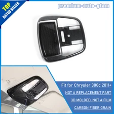 Carbon Fiber Top Reading Light Cover Trim Panel For 300C Charger Durango 2014-21