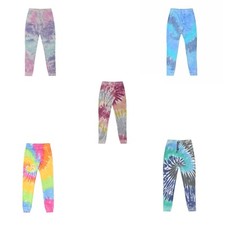 Tie Dye Multicolor Joggers Fleece Adult Small to 2XL 80 Cotton
