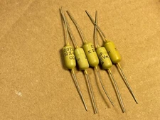 5 NOS Vintage Mullard .022 uf 400v Mustard Capacitors TESTED Epiphone Marshall