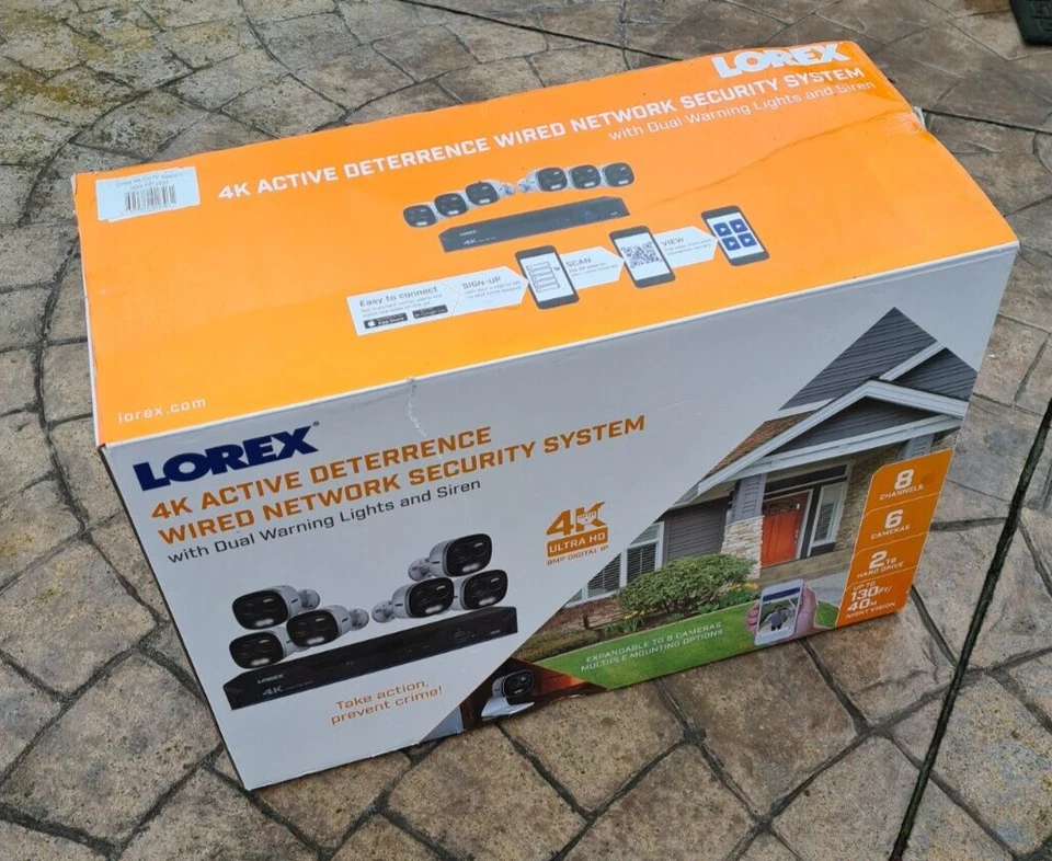 Lorex 8 Channel 4K Active Deterrence Wired Network Security System & 6x 4k Cams - Image 2 of 4