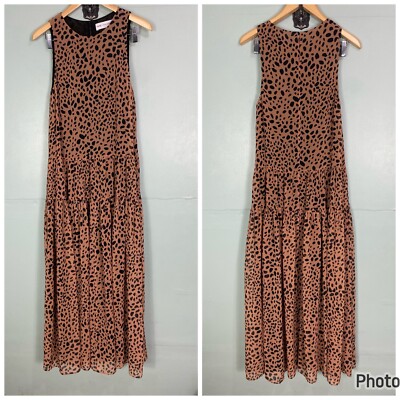 leopard print layered dress Girl's Leopard Print Tiered V-Neck Dress