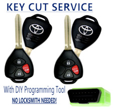 Key Cut Set Up Tool X2 Toyota 4runner Yaris Rav4 2010-2016 Hyq12bby G Chip