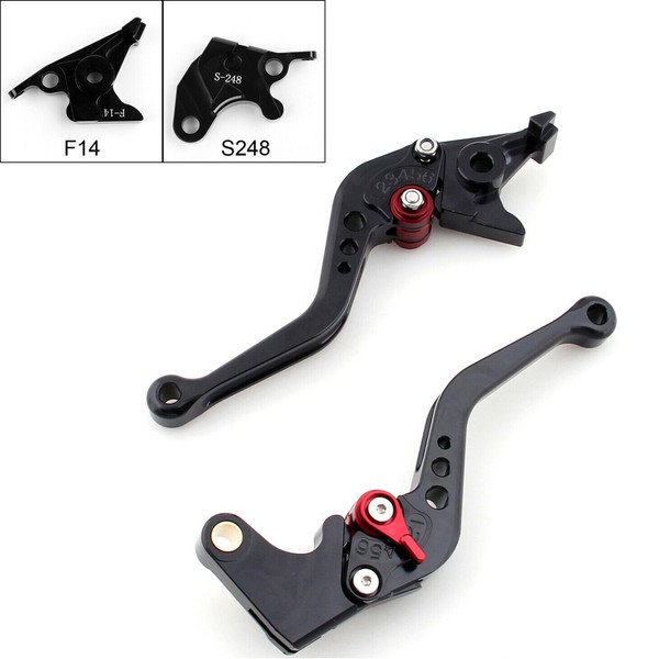 Kurz Brems Kupplungshebel FüR Suzuki Gsxr 600 750 1000 TL1000S GSR Black AH-image
