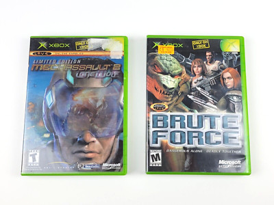 2 xBox Games Brute Force & Mechassault 2 Lone Wolf 100% Complete Very Good Cond