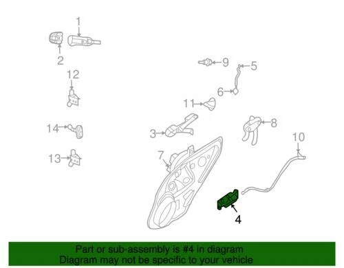 OEM NEW 2006-2012 Ford Lincoln Mercury Milan Fusion Handle Inside Be5Z-5422601-C - Image 2 of 2