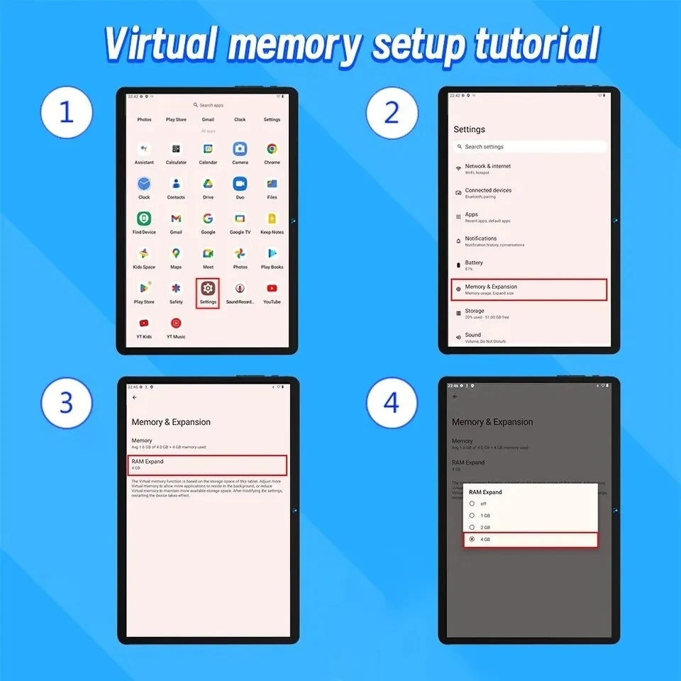 Tablet BMAX I9 Plus RAM 4+4 GB ROM 64 GB QuadCore Android 13 Eu Plug - Immagine 2 di 4