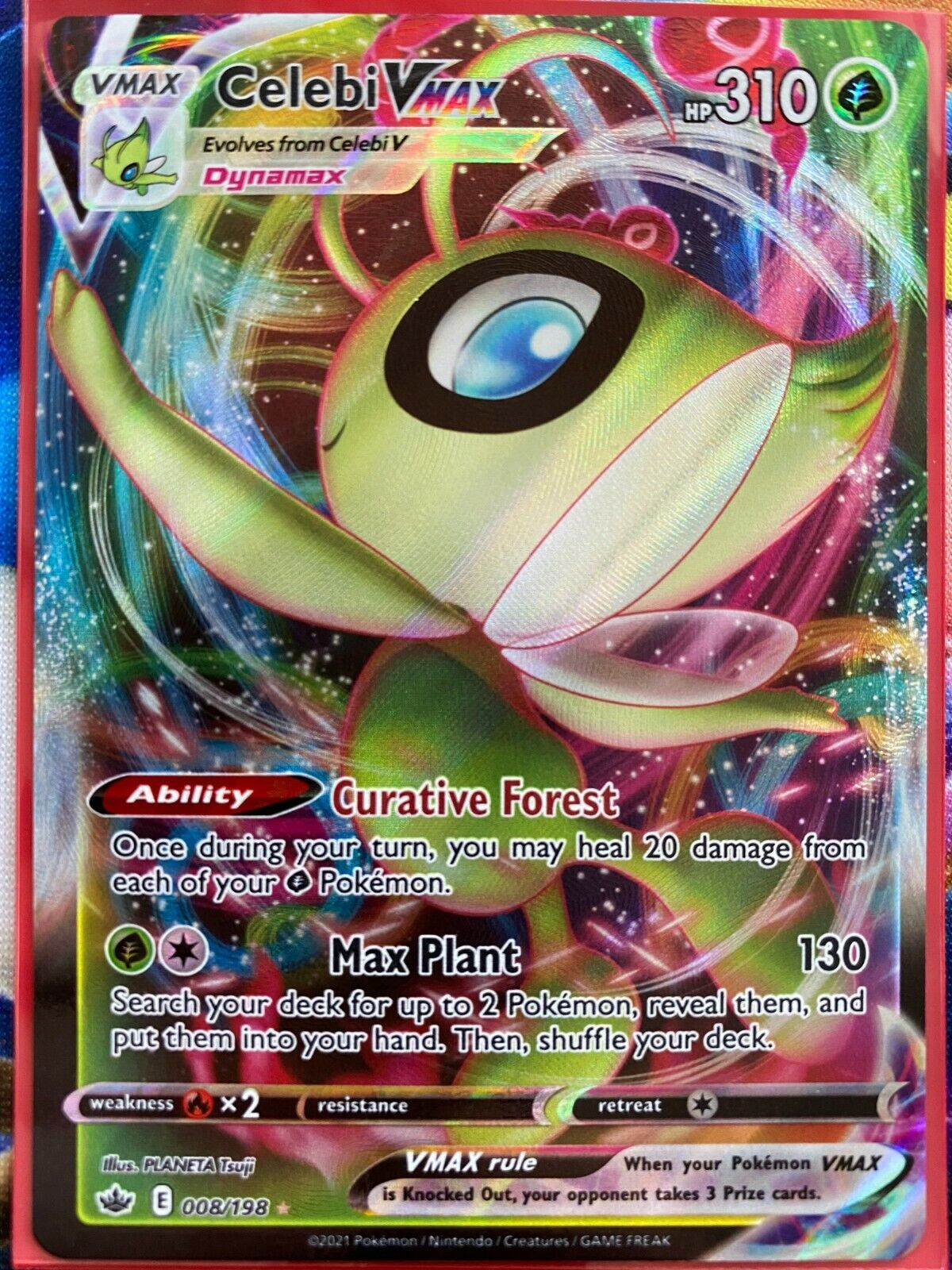 Carta Pokémon Mítico Celebi Vmax Reinado Arrepiante