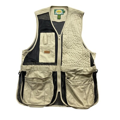 #ad Cabela#x27;s XL Vest Full Zip Net Back Pockets Cotton Polyester $37.50