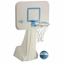 Dunn-Rite PoolSport Poolside Basketball Hoop with Color-matched Ball (B950)