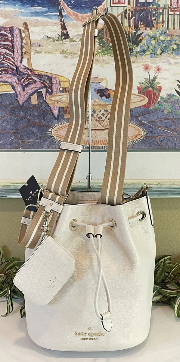 KATE SPADE LEILA MEDIUM FLAP SHOULDER BAG TOTE SAND TAN CREAM LEATHER PURSE  | eBay