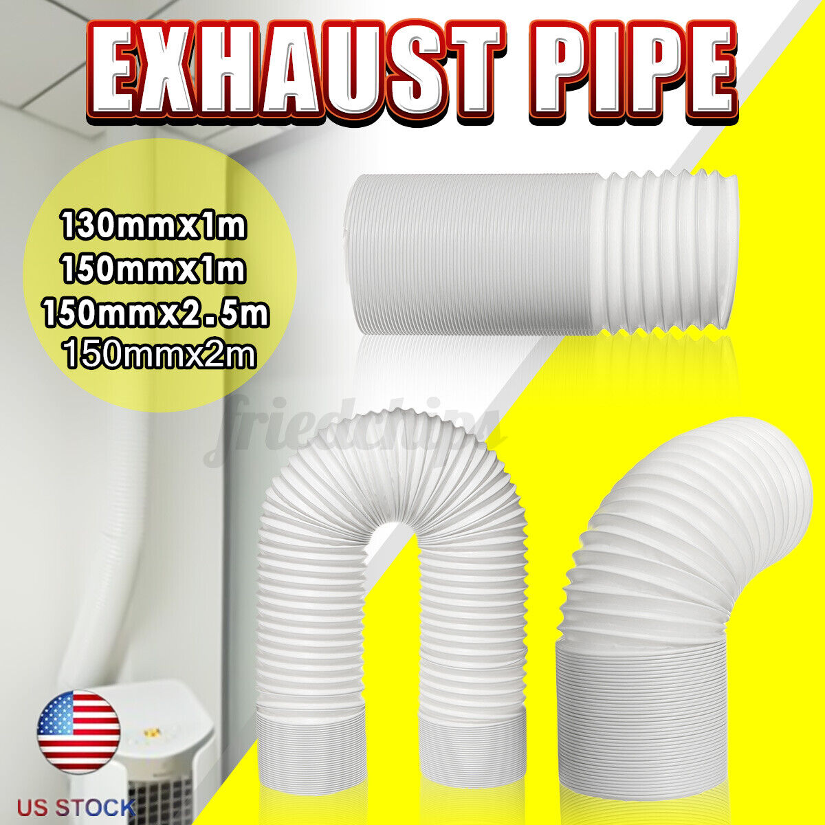 US Flexible 25% OFF Air Conditioner Exhaust Pipe Duct Vent Spring new work one after another Out Hose Tube