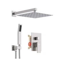 Shower System with High Pressure 12 Inch Rainfall Shower Head, Handheld Showe...