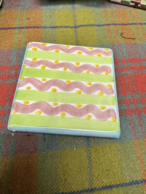 Mackenzie Childs Tile 4  Wall court Charmain New - One Tile