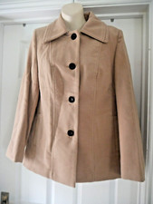 Brown Classic Coat Designer Anthology Size 12 Ladies Brown Single Breasted Warm