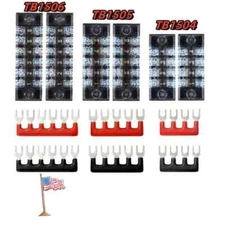 US Dual Row 4-6Positions 600V 15A Screw Terminal Block Terminal Barrier Strip