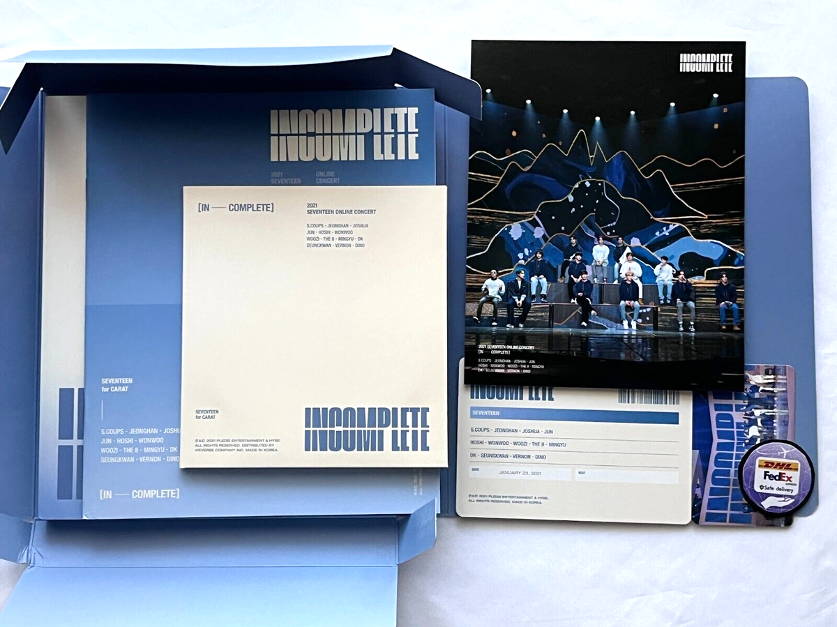 SEVENTEEN INCOMPLETE 2021 ONLINE CONCERT DVD 3 DISCS NO SEVENTEEN INCOMPLETE 2021 ONLINE CONCERT DVD 3 DISCS NO