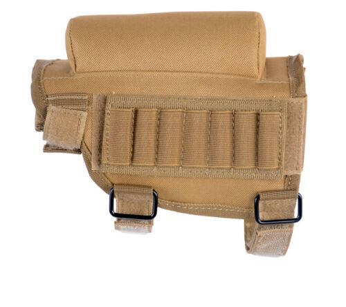 Tactical Military Buttstock Rifle Cheek Rest Pouch Bullet Holder Bag Ammo Case - Picture 4 of 11
