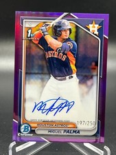 2024 Bowman Chrome MIGUEL PALMA PURPLE REFRACTOR AUTO 197/250 #CPA-MP