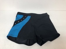 Balera Small Adult Blue Banded Bottom Matte Nylon Booty Shorts New