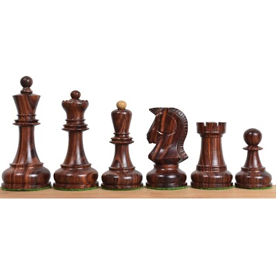 1970's Dubrovnik Schachfiguren nur Set-Doppelt gewichtetes Palisanderholz 3,8'' K