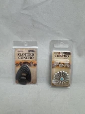 2 Conchos Slotted Arrowhead Western Theme Daisy Turquoise Hobby Lobby Concho
