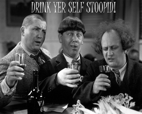Three Stooges Drinking Black And White 8x10 Picture Celebrity Print | eBay