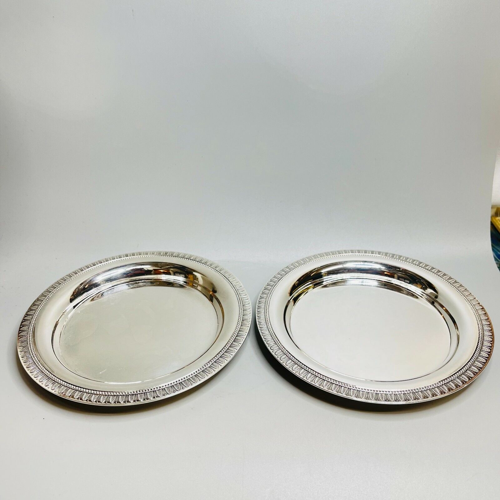 Vintage Christofle Malmaison-Beauharnais Silver Plate Wine Bottle Coasters