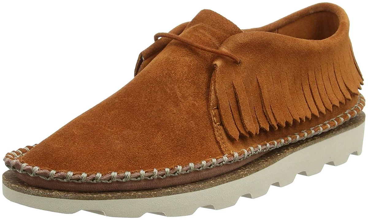 Clarks Ladies Damara Thrill Brown Suede Soft Leather Comfy Shoes, UK 3