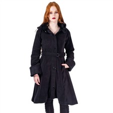 Poizen Industries Dusk Coat Black Ladies Goth Emo Punk Alternative